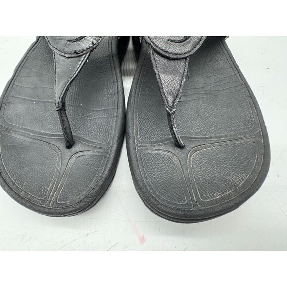 Fitflop Womens Walkstar All Thong Sandals Size 8 Striped Casual Summer Wedge - Picture 10 of 15